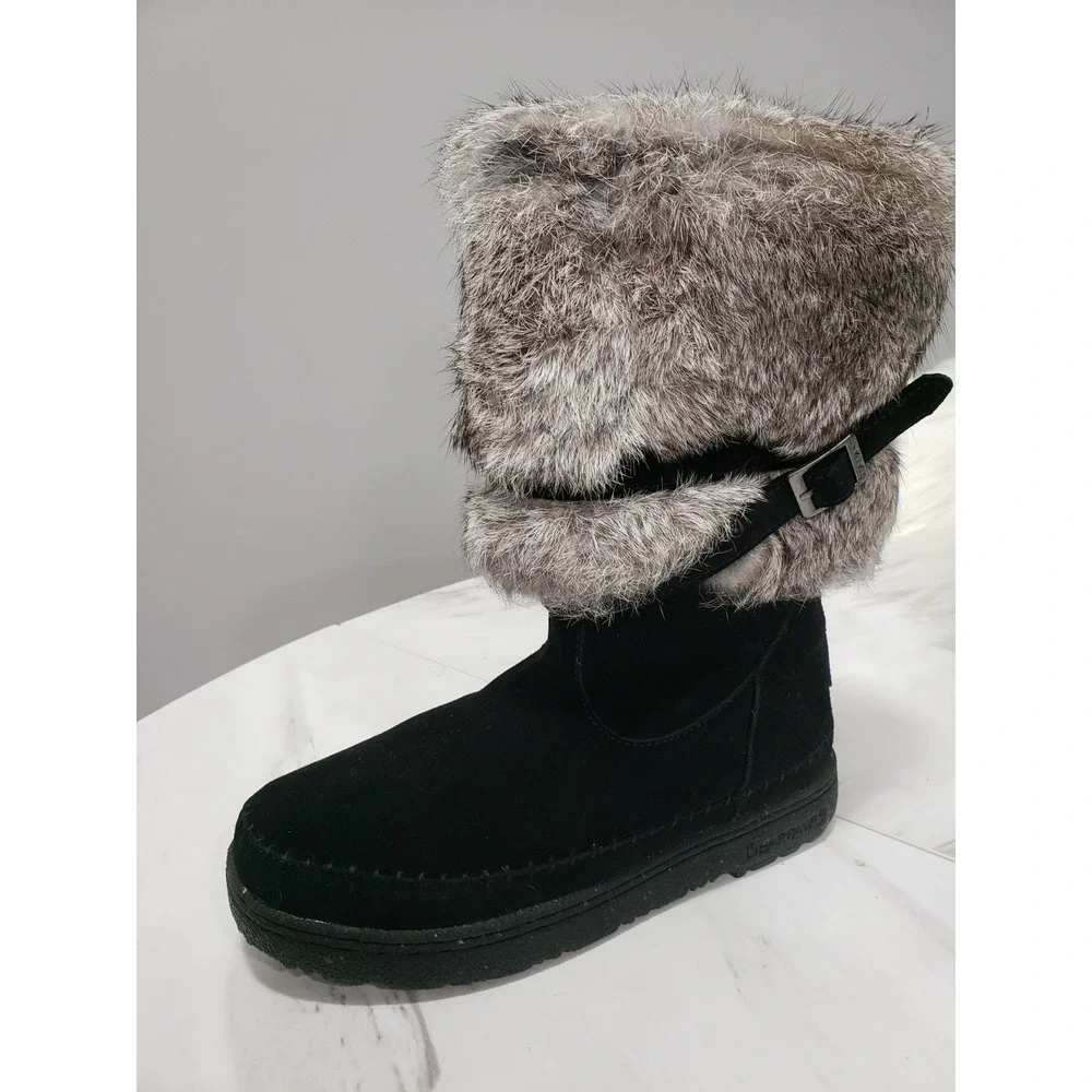 NEW NO BOX SIZE 7 Bearpaw Kara Fur Suede Mid Calf Boots Warm Winter Boots